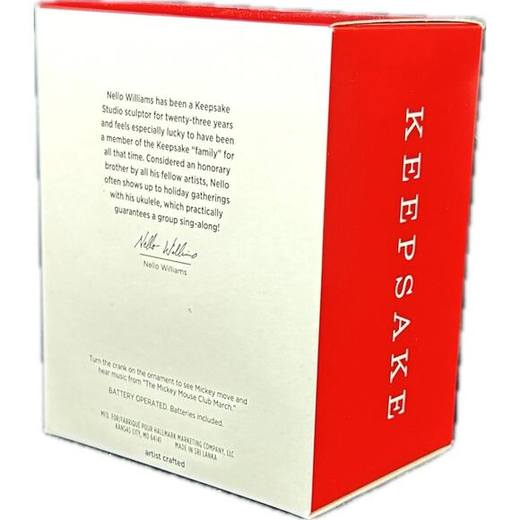 Hallmark MICKEY THE MUSICIAN Disney 2022 Keepsake Magic Ornament Sound Motion - Picture 4 of 7